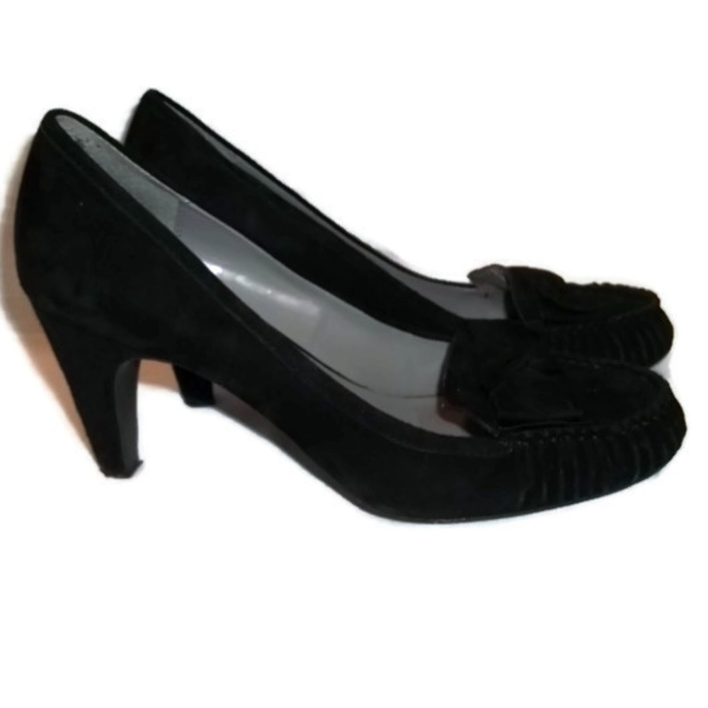 Franko Sarto Black Suede Pumps Size 9.5